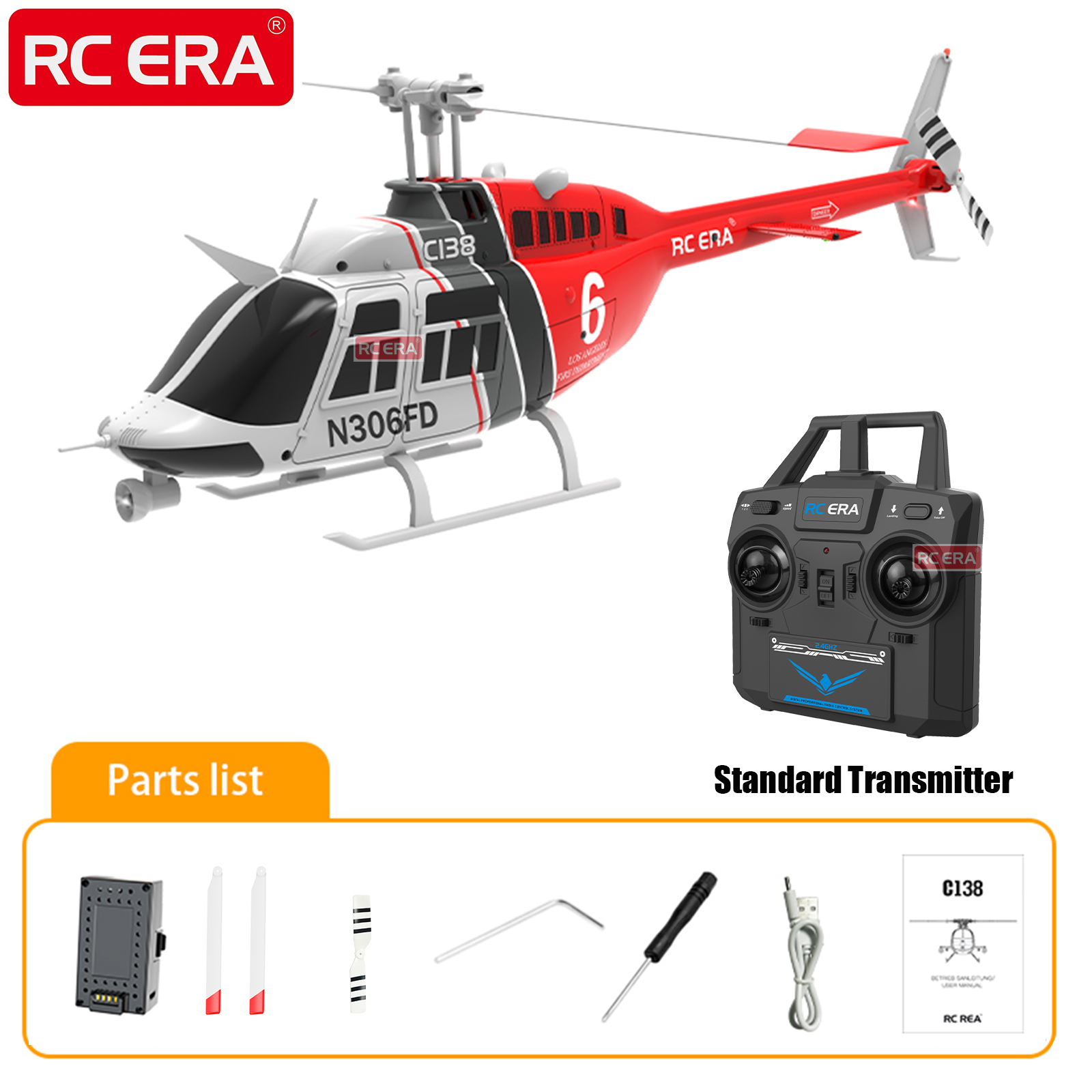 RC ERA C138 BELL 206 Jet Range - Rc Helicopter Large review and price
