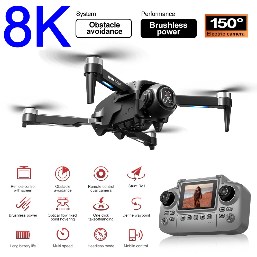 Brushless 8K Drone With HD 150 - Rc Helicopter Large review and price